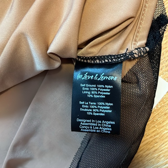 NWT For Love and Lemons Luau Mini Dress in Black Size Large - Picture 5 of 12